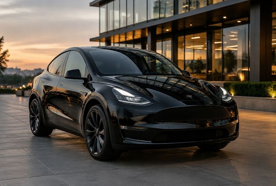 Black Tesla Model Y (Electric) — Carina Ride Private Shuttle